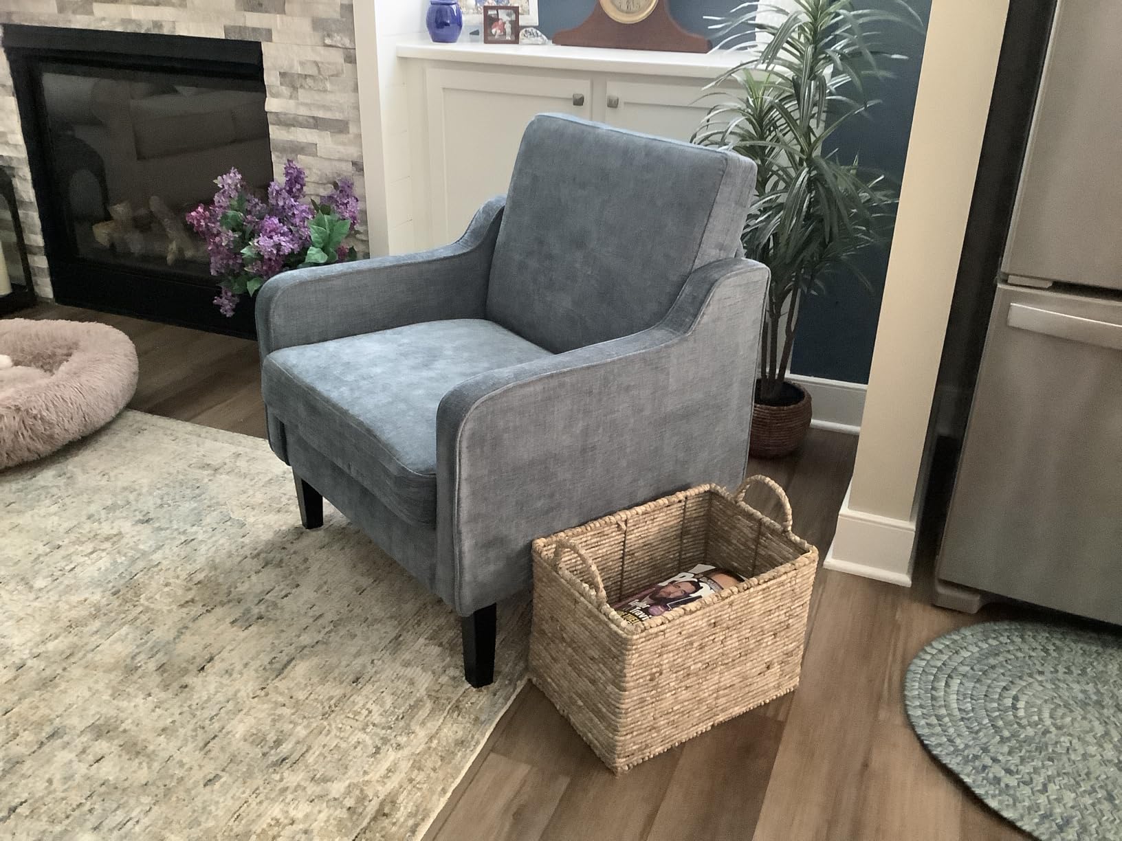 VINGLI Olive Green Accent Chair, Upholstered Armchair for Living Room customer photo 1