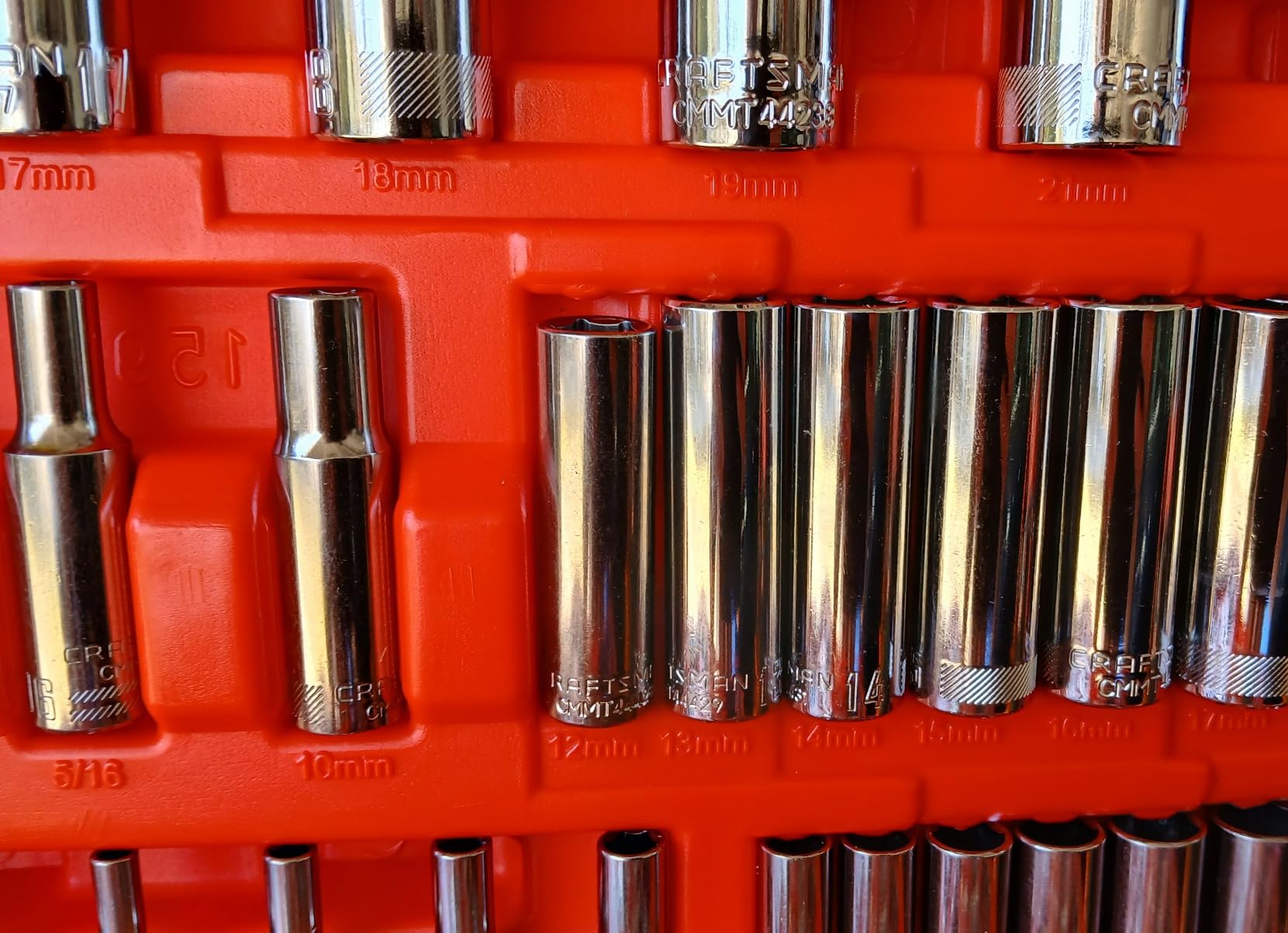 CRAFTSMAN Socket Set, 159 Piece Socket Wrench Set Mechanics Tools 1/4-in., 3/8-in., and 1/2-in(, 6 Point and 12 Point, 90-Tooth (CMMT12125) customer photo 1