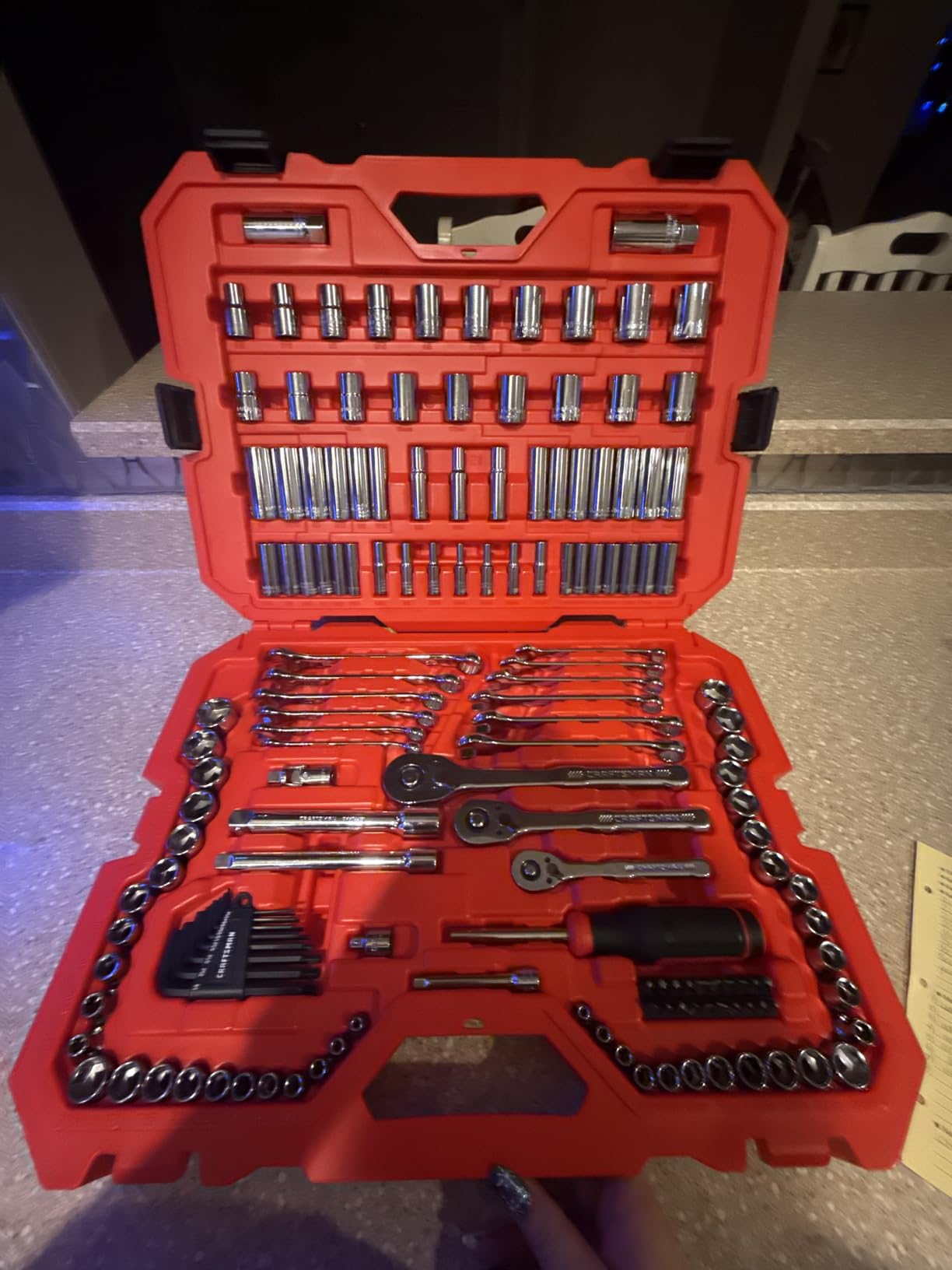 CRAFTSMAN Socket Set, 159 Piece Socket Wrench Set Mechanics Tools 1/4-in., 3/8-in., and 1/2-in(, 6 Point and 12 Point, 90-Tooth (CMMT12125) customer photo 2