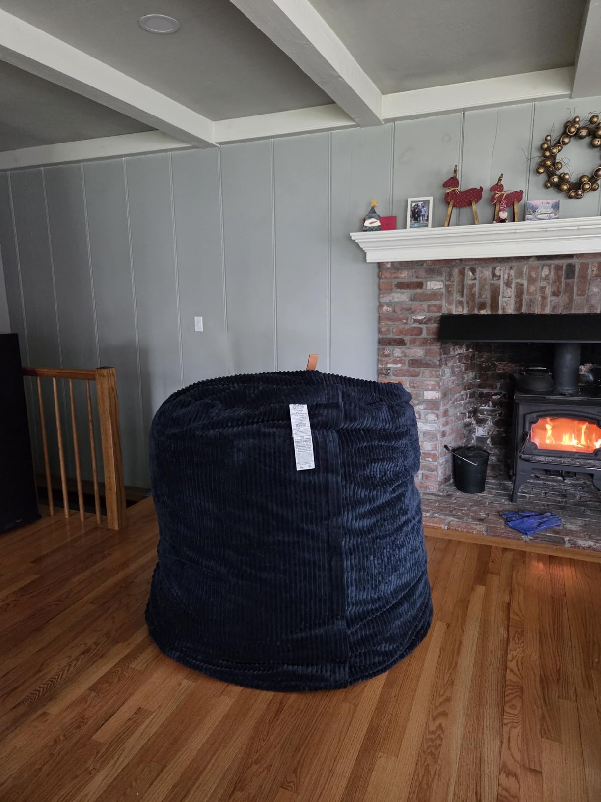 Big Joe Fuf 5Ft Oversized Foam Bean Bag Chair with Removable Cover for Kids, Teens, Adults, Vanilla Latte, Corded Plush, 5 Foot Large Reading and Gaming Seat customer photo 1