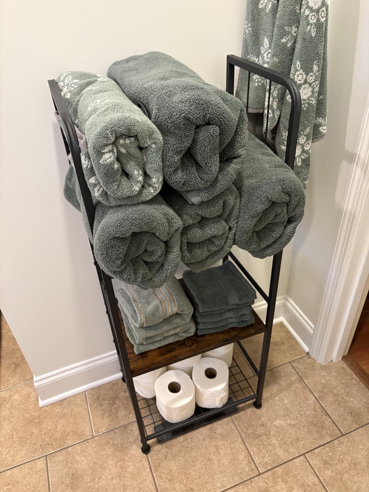 3-Tier Freestanding Towel Racks for Bathroom, Towel Rack Stand customer photo 1