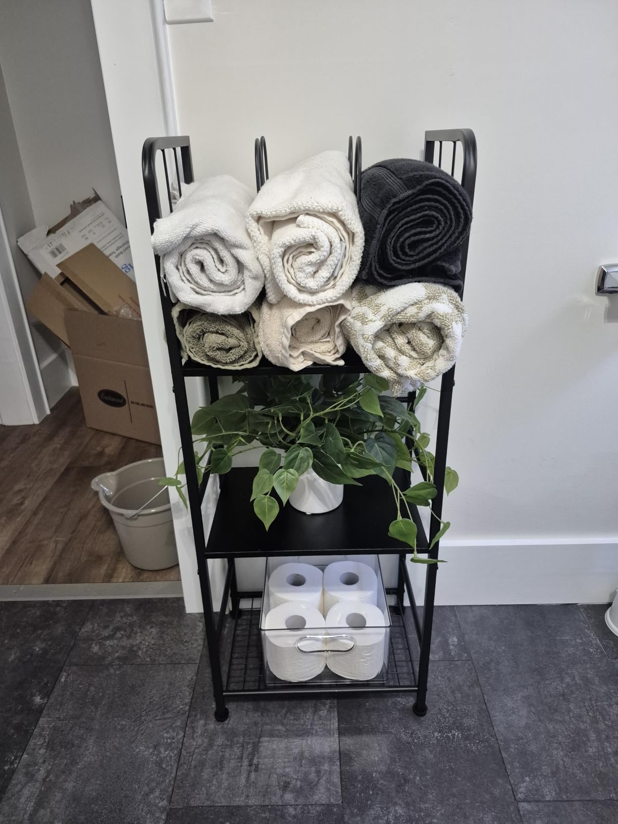 3-Tier Freestanding Towel Racks for Bathroom, Towel Rack Stand customer photo 2