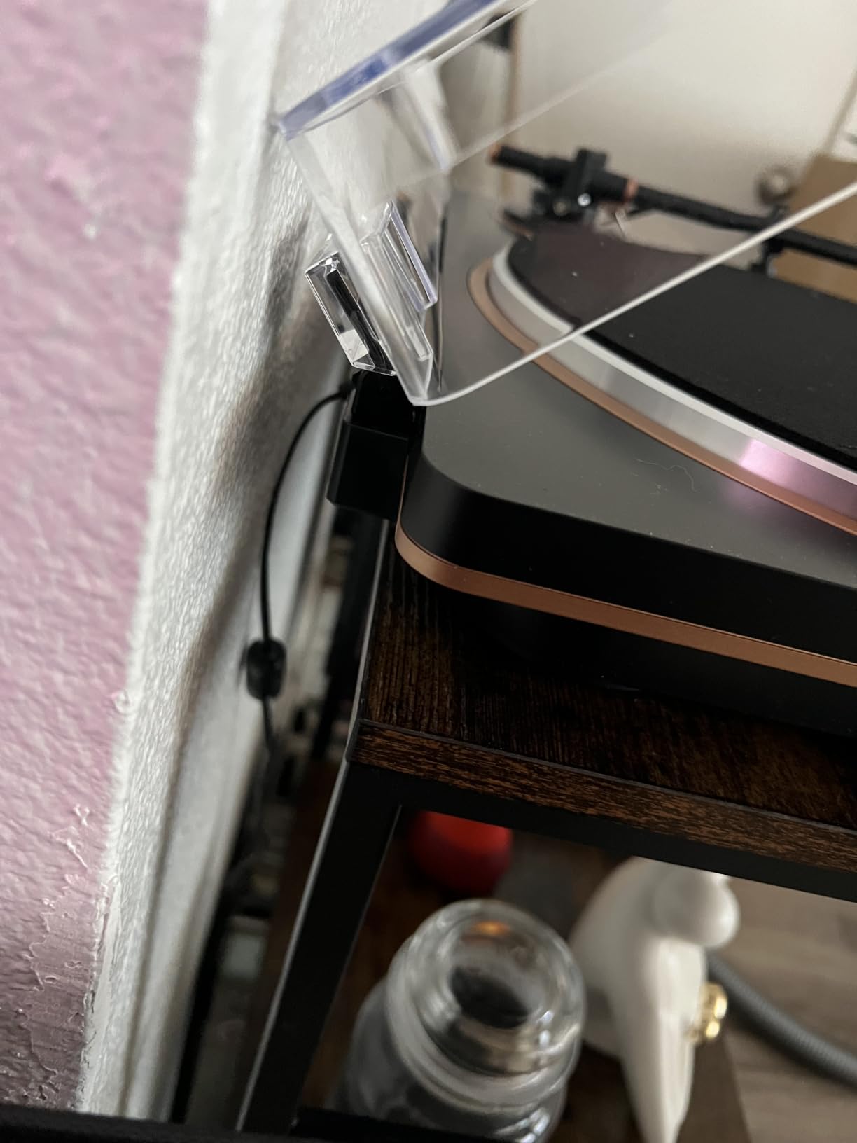 ThreeHio Record Player Stand, Turntable Stand with Vinyl Storage Holds up to 300+ Albums, Storage Cabinet for Vinyl Records, Record Player Table for Living Room customer photo 1
