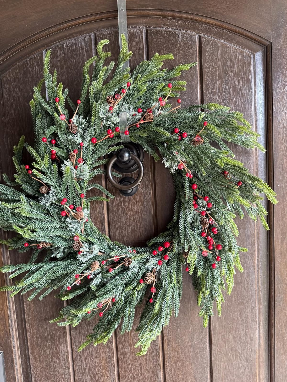 Artgar 26 Inch Pine Wreath - Christmas Wreaths for Front Door customer photo 2