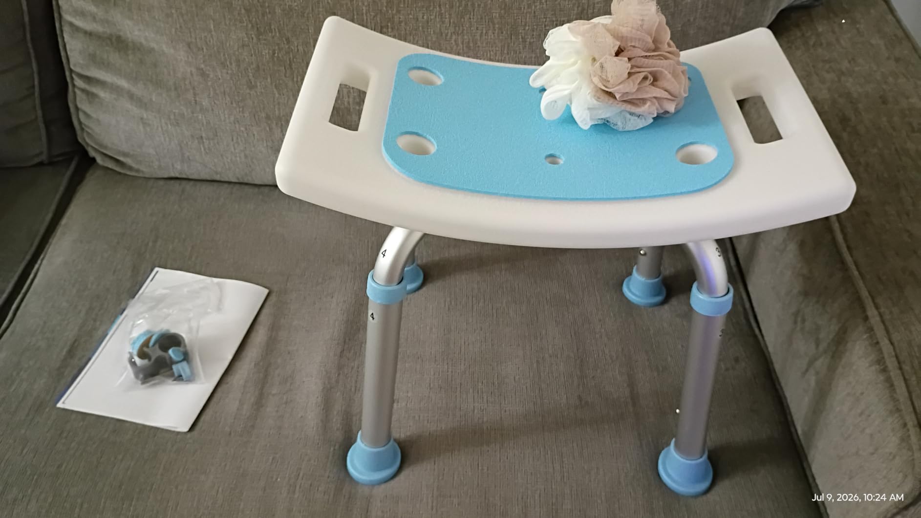 HOMLAND Shower Chair for Inside Shower, Adjustable Height Shower Stool customer photo 1