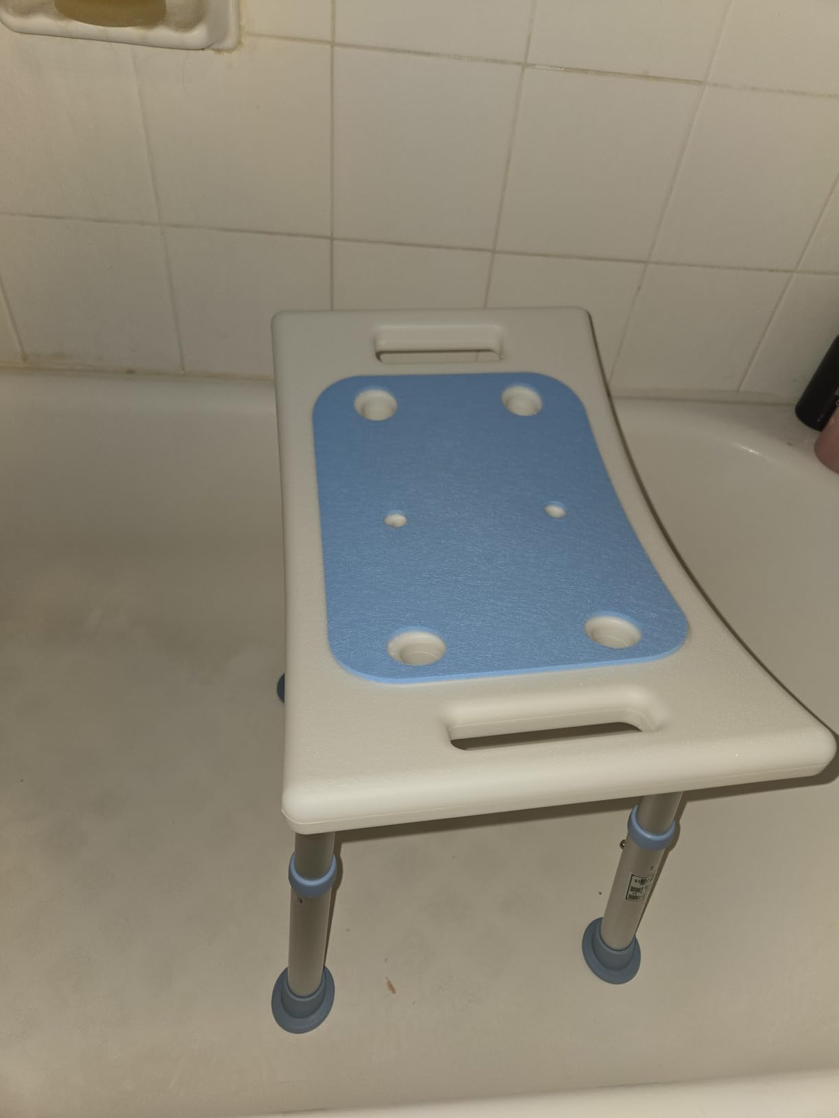 HOMLAND Shower Chair for Inside Shower, Adjustable Height Shower Stool customer photo 2