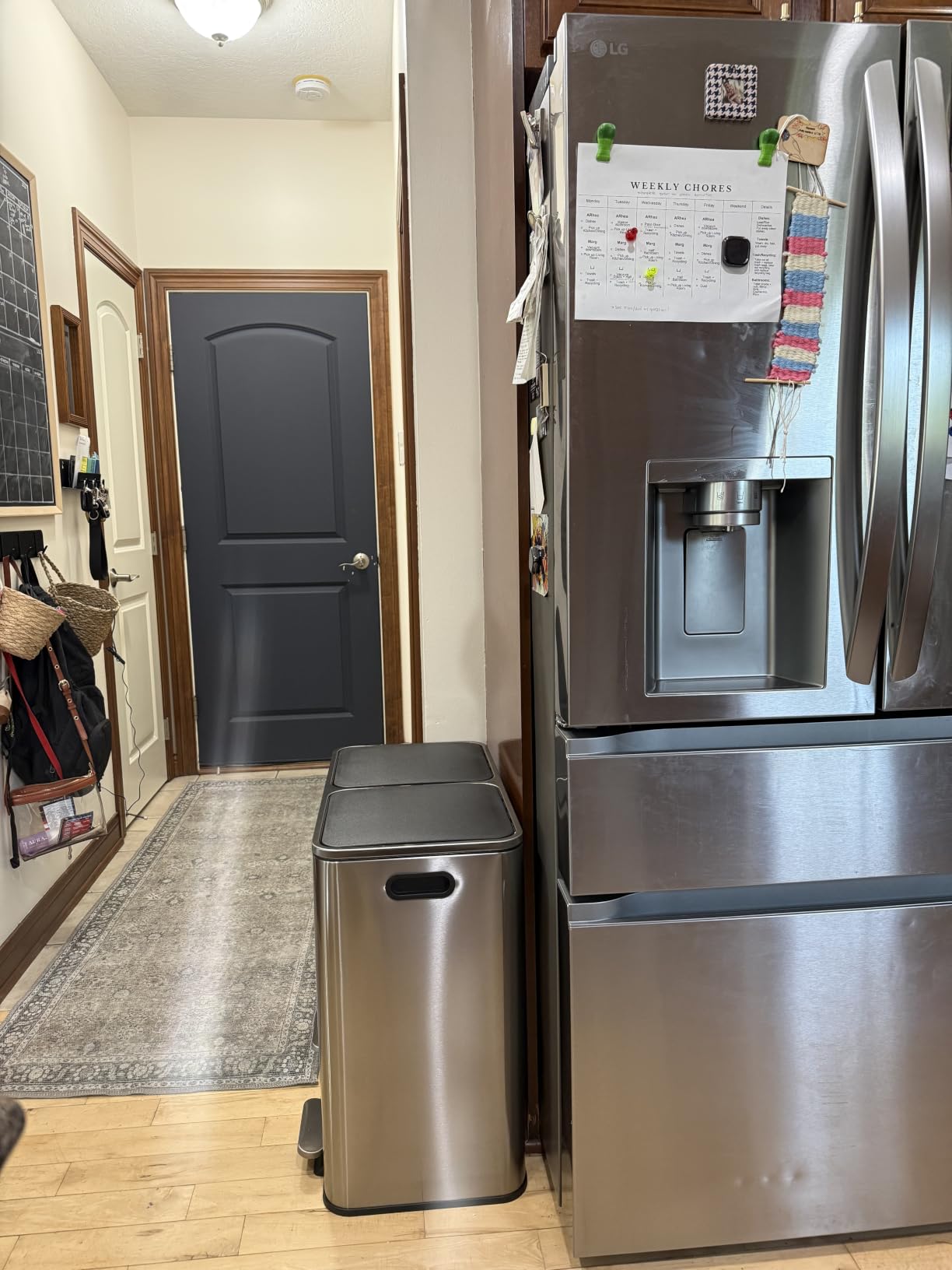 SONGMICS Trash Can, 2 x 10.6 Gallon (2 x 40 L), Silver and Black customer photo 2