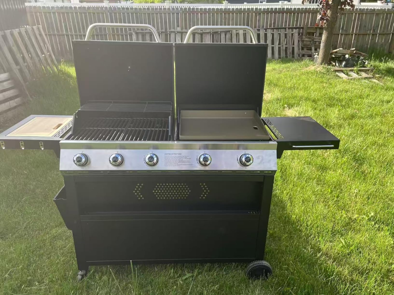Captiva Designs Propane Gas Griddle Grill Combo with Lid & Flat Top Griddle customer photo 1