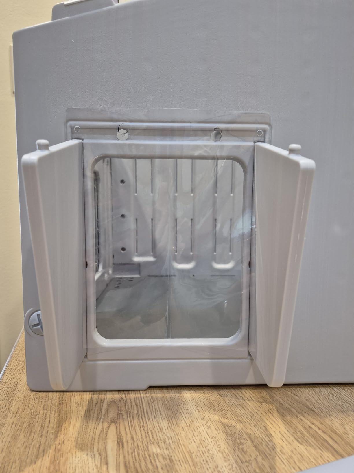 Indestructible Heated Cat House for Outdoor Cats in Winter, 100% Waterproof & Weatherproof Heated Cat House for Outside, Fully Insulated Feral Cat Shelter for Outdoor Barn Strays, 17.7 x 17 x 17.5 in customer photo 1