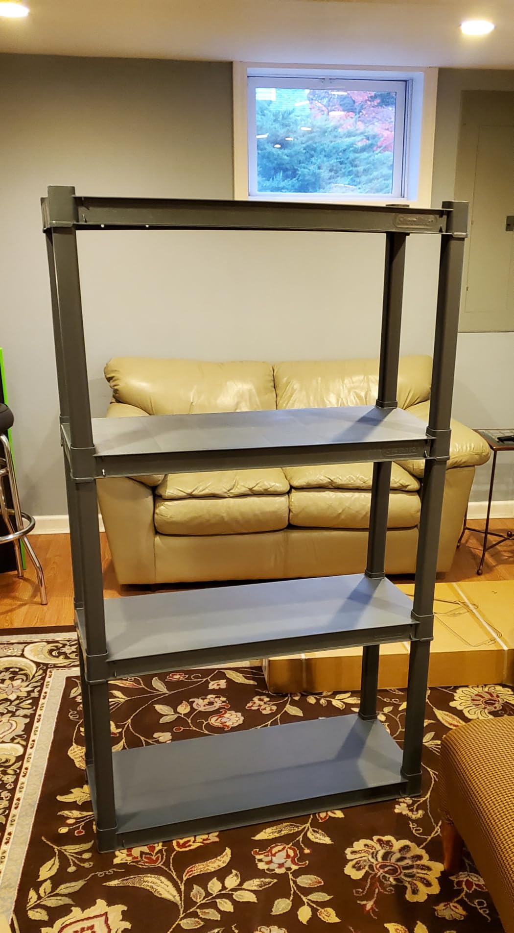 Sterilite 4 Shelf Unit, Heavy-Duty Plastic Utility Storage Rack, 2-Pack customer photo 2