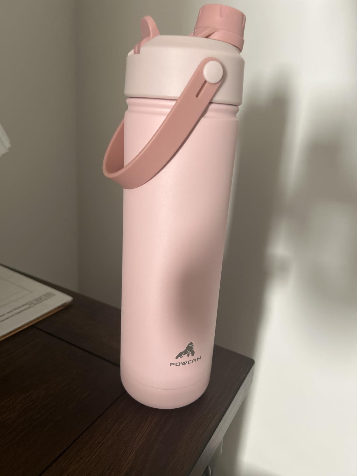 POWCAN 26 oz Insulated Water Bottle with 2-in-1 Straw and Spout Lid, Keep Cold 24H, Leak-Proof, Fits in Car Cup Holder, Stainless Steel Water Bottle for Sports, Travel, and School (Lupine) customer photo 1