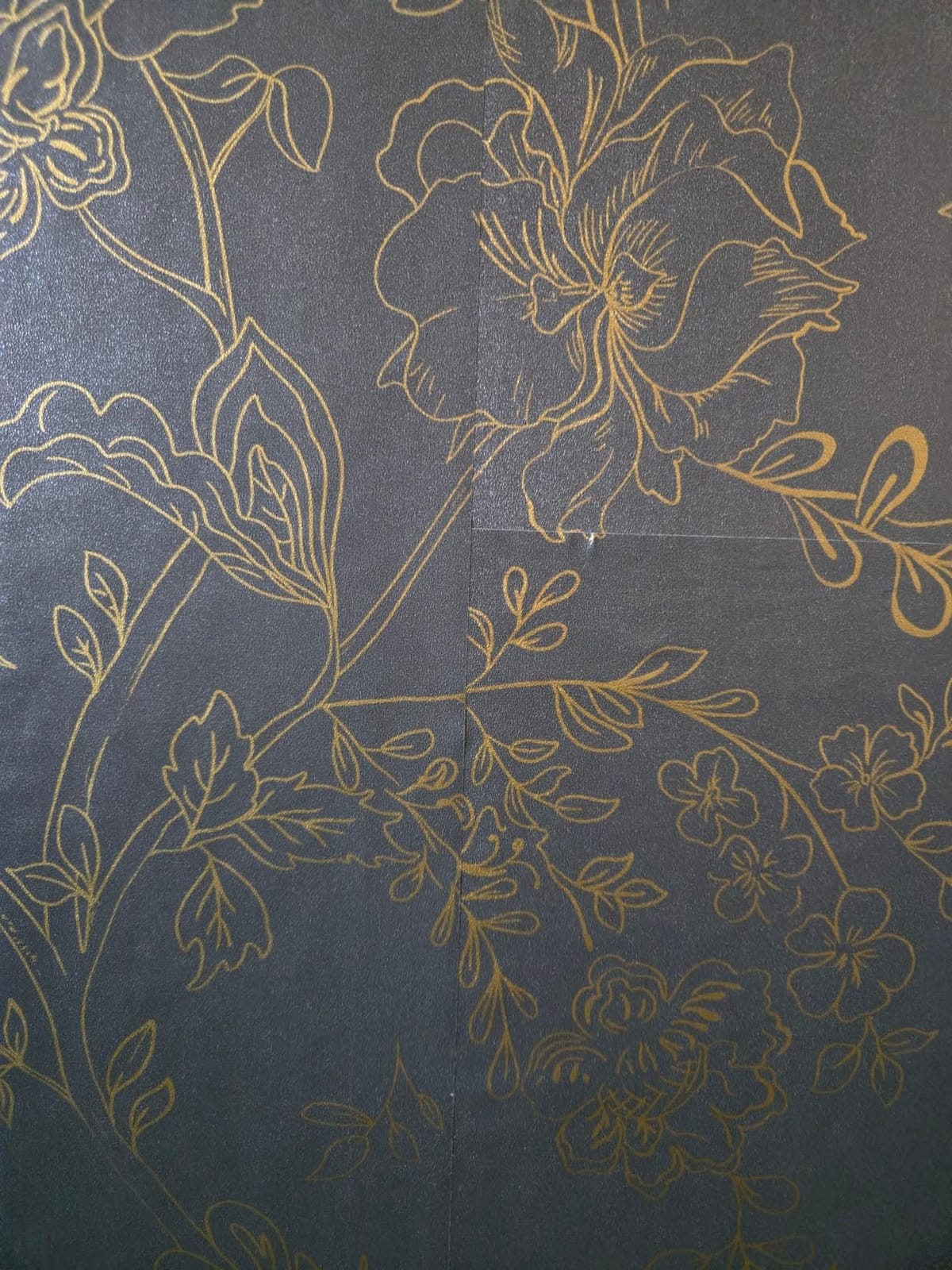 Froluya Dark Blue Peel and Stick Wallpaper Vintage Floral 17.7in×118.1in customer photo 2