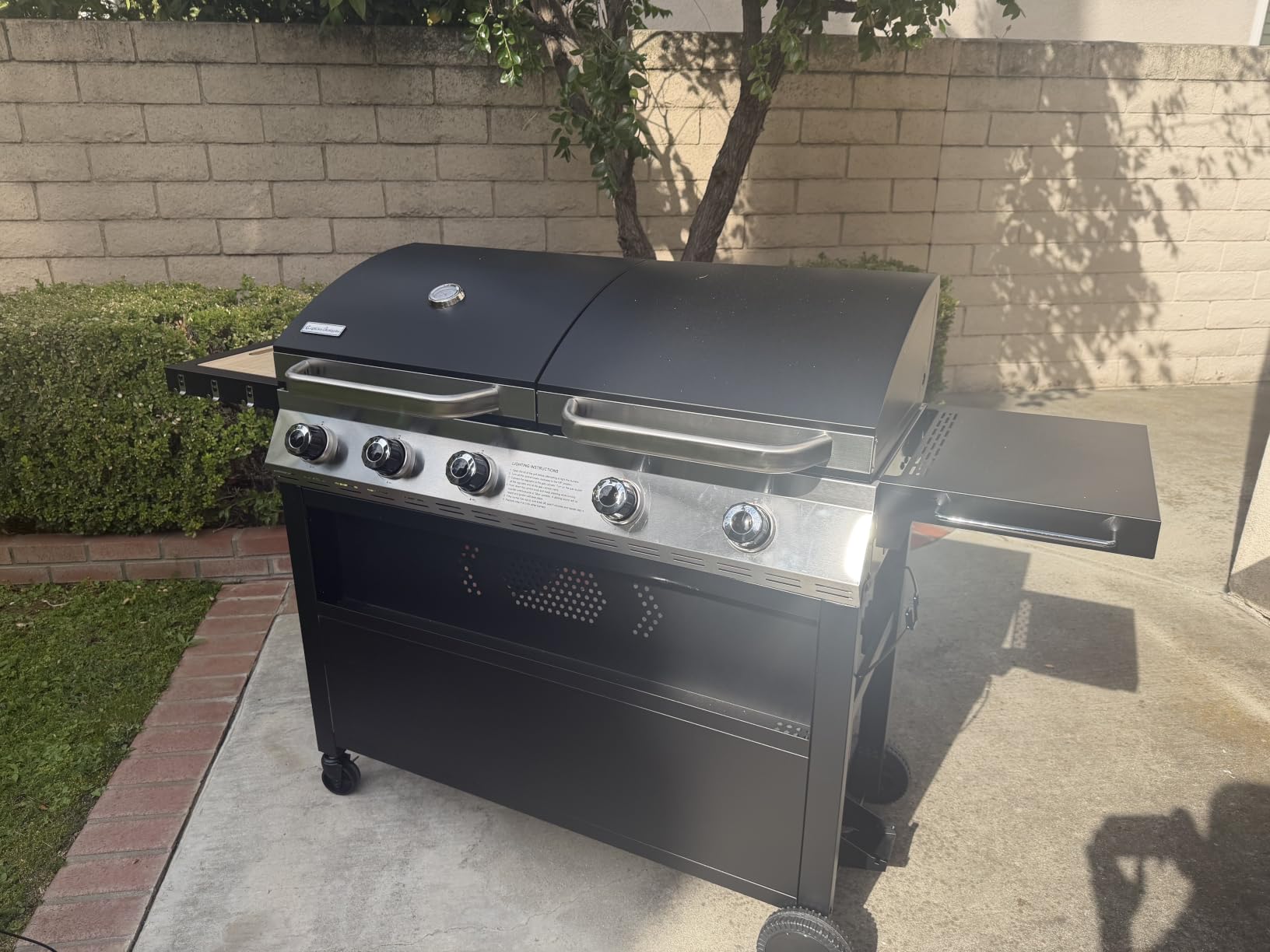 Sophia & William Propane Gas Grill and Griddle Combo, Dual Outdoor BBQ customer photo 1