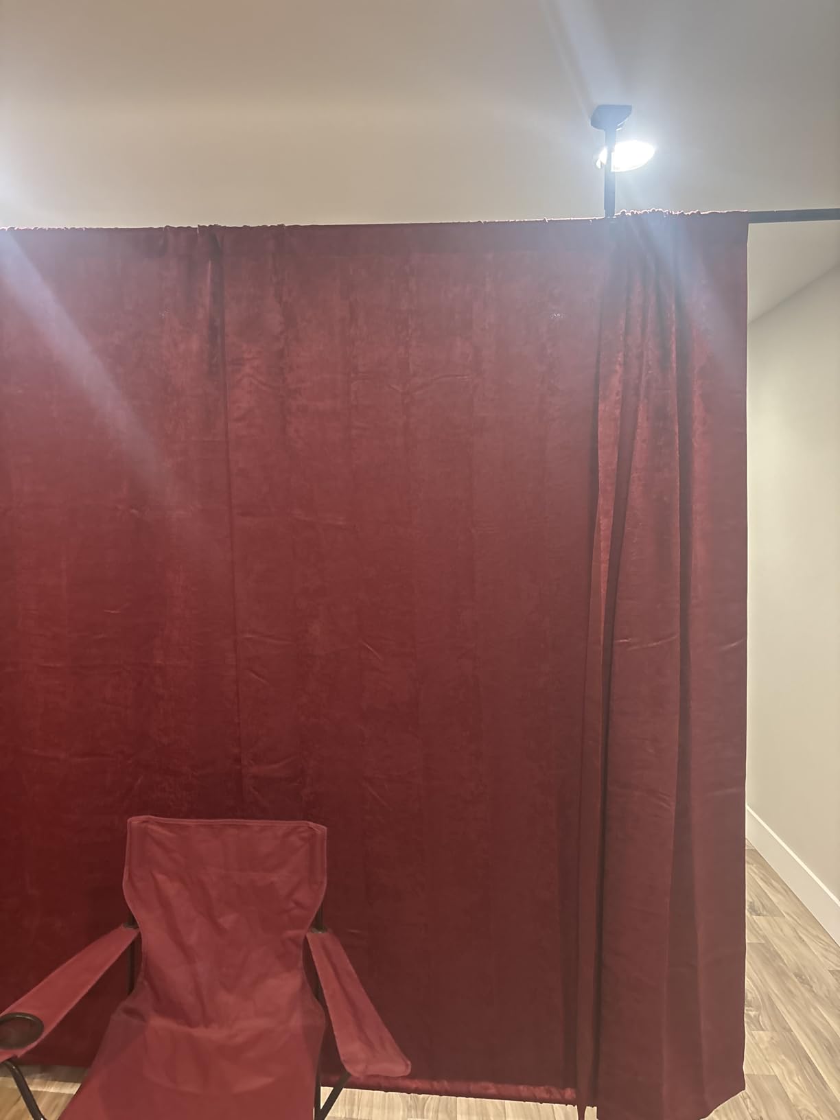 SUNALLY Room Divider for Separation 28-114in(W) Privacy Wall Divider, Black customer photo 2