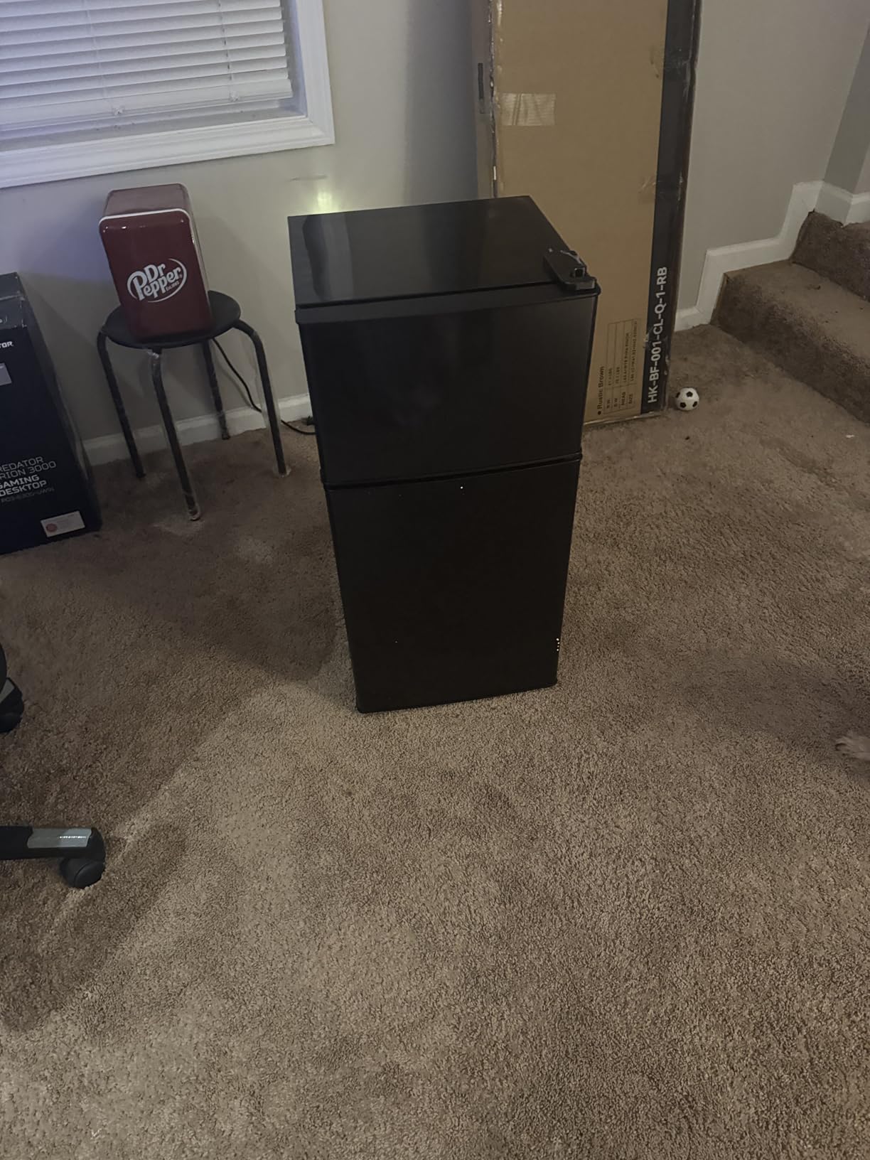 DEMULLER 45L Personal Double‑Door Mini Fridge With Freezer, Black customer photo 2