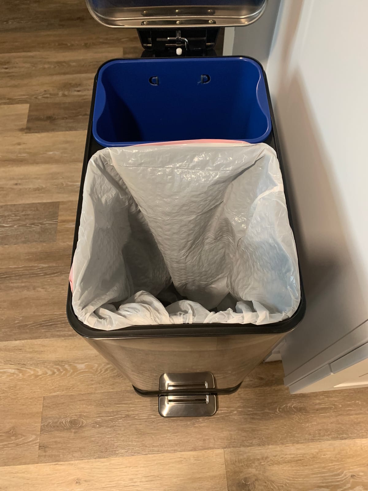 Home Zone Living 13 Gallon Kitchen Trash Can with Dual Compartments customer photo 2