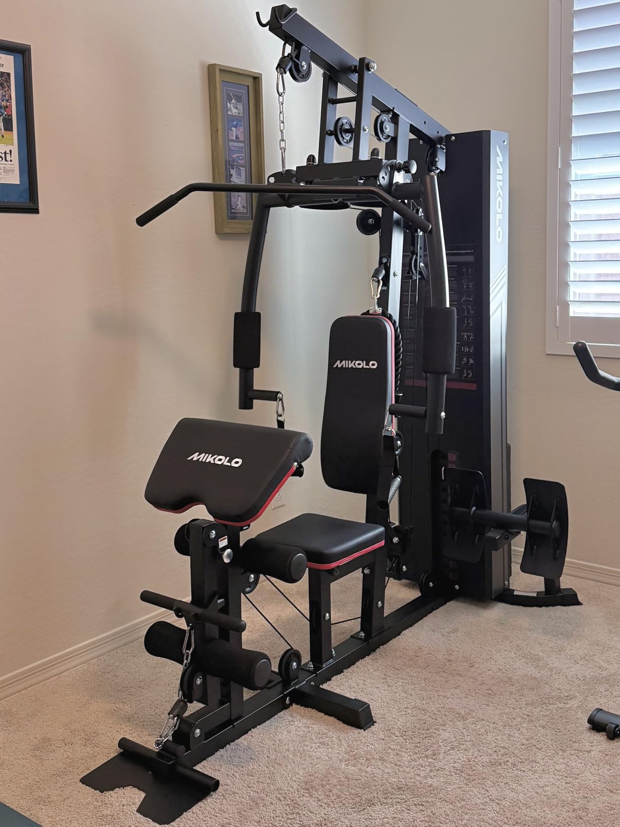 Mikolo Home Gym, Workout Station with 150LBS Weight Stack, Multifunctional Home Gym Equipment, Exercise Equipment for Full Body Strength Training customer photo 2