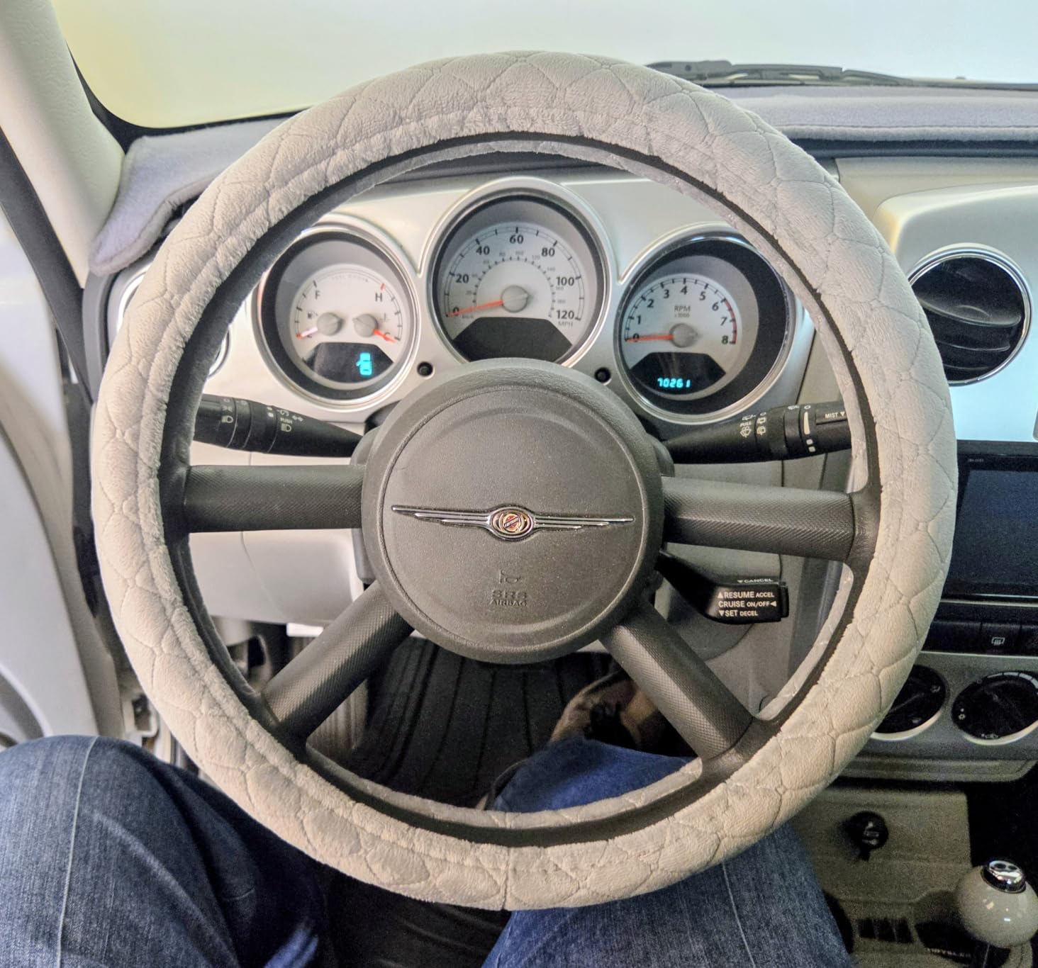 Soft Car Steering Wheel Cover for Sedan, SUV, Warm Luxury Velvet, Odorless, Universal, Anti Slip, Summer Winter, Black, Standard Size[14