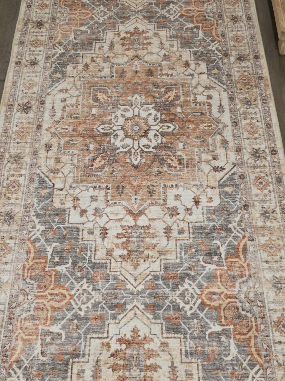 Madane Kitchen Runner 2'6''x8' Soft Rug Runners for Hallways, Turmeric/Grey customer photo 2
