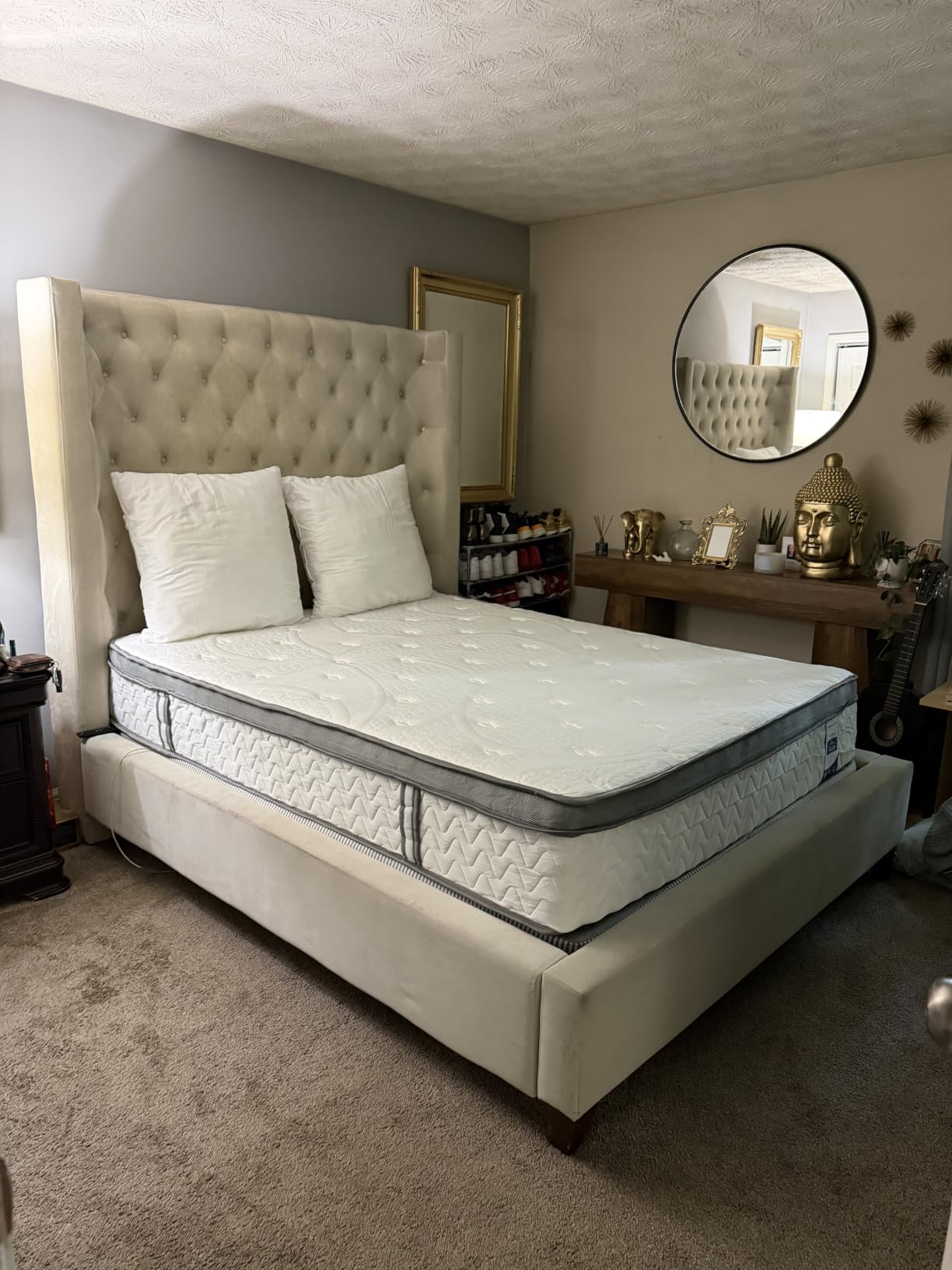 Sleep Firm Queen Mattress 12 Inches - Cooling Hybrid Single Mattresses with Extra Lumbar & Shoulder Support, Hotel Collection for Pain Relief - Fiberglass Free - 365 Night Trial customer photo 2