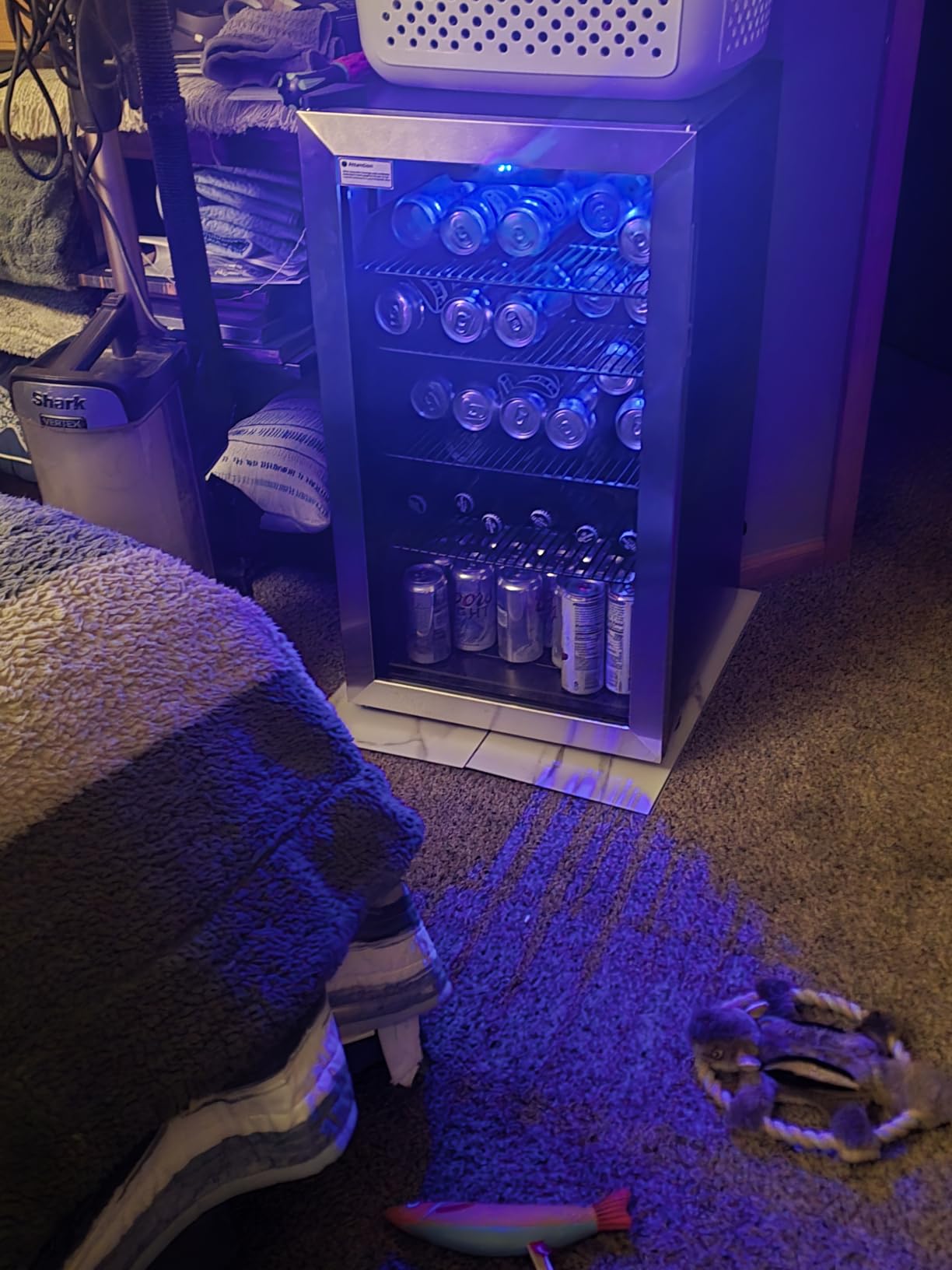 Feelfunn 4.5 Cu.Ft Beverage Refrigerator, 145 Can Mini Fridge, Silver customer photo 1