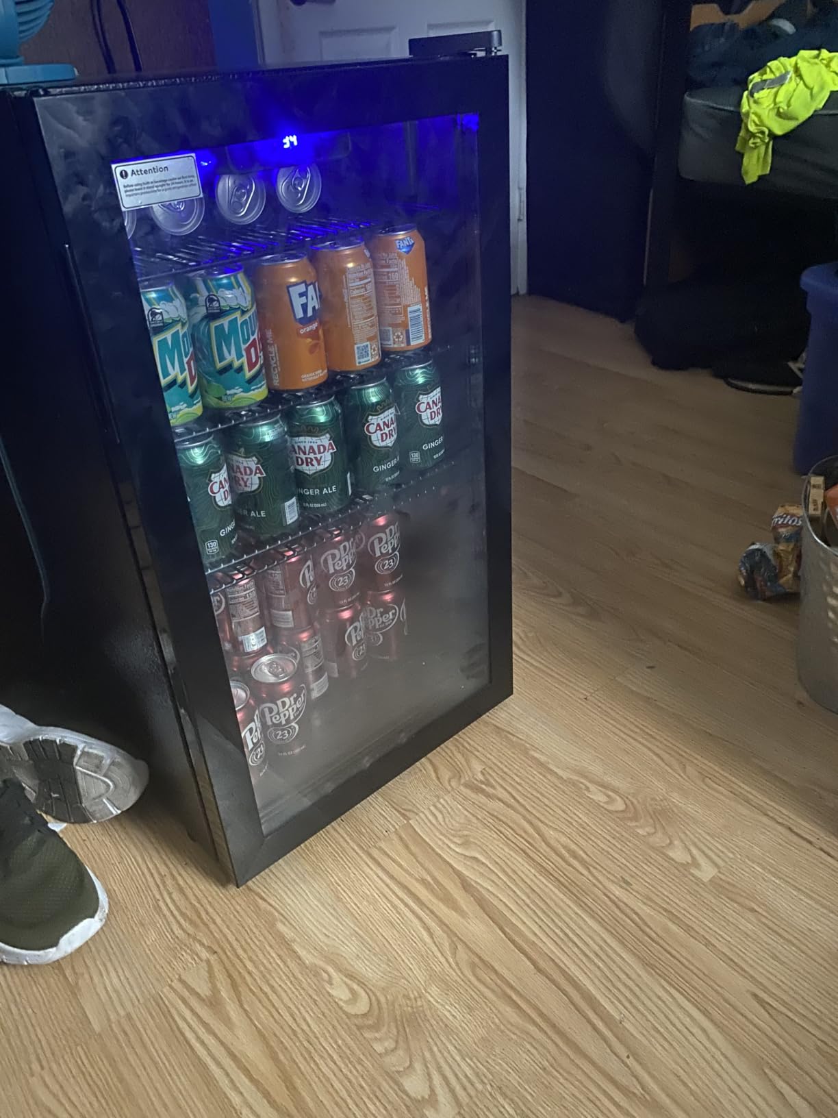 Feelfunn 4.5 Cu.Ft Beverage Refrigerator, 145 Can Mini Fridge, Silver customer photo 2