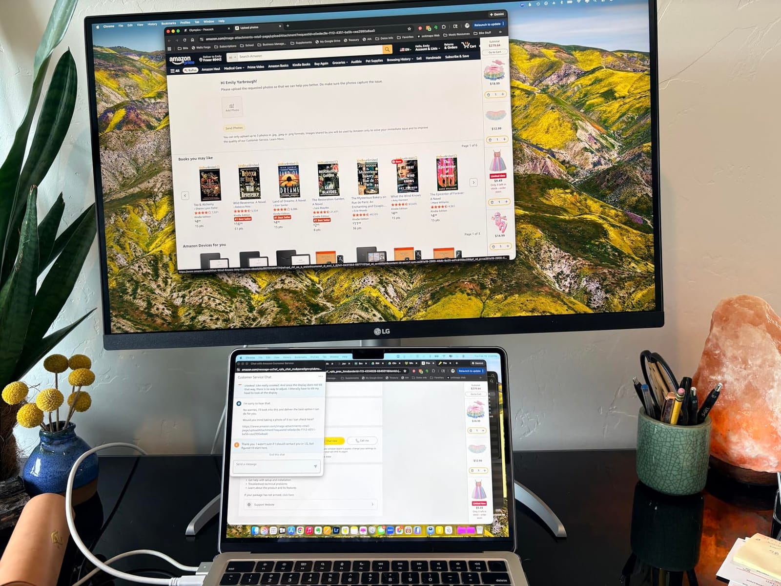 LG 27UP850K-W 27-inch Ultrafine 4K UHD IPS Monitor, White customer photo 1