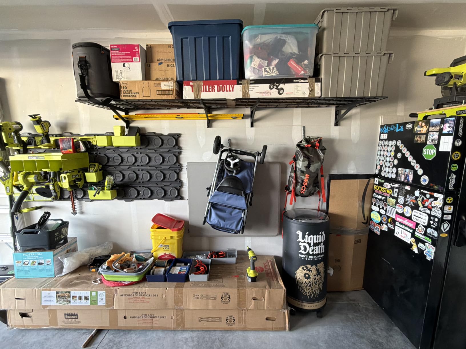 Jusgym 4 Pack Wall Mounted Garage Shelving, 2x3ft, 1400lbs Integrated Grid customer photo 2