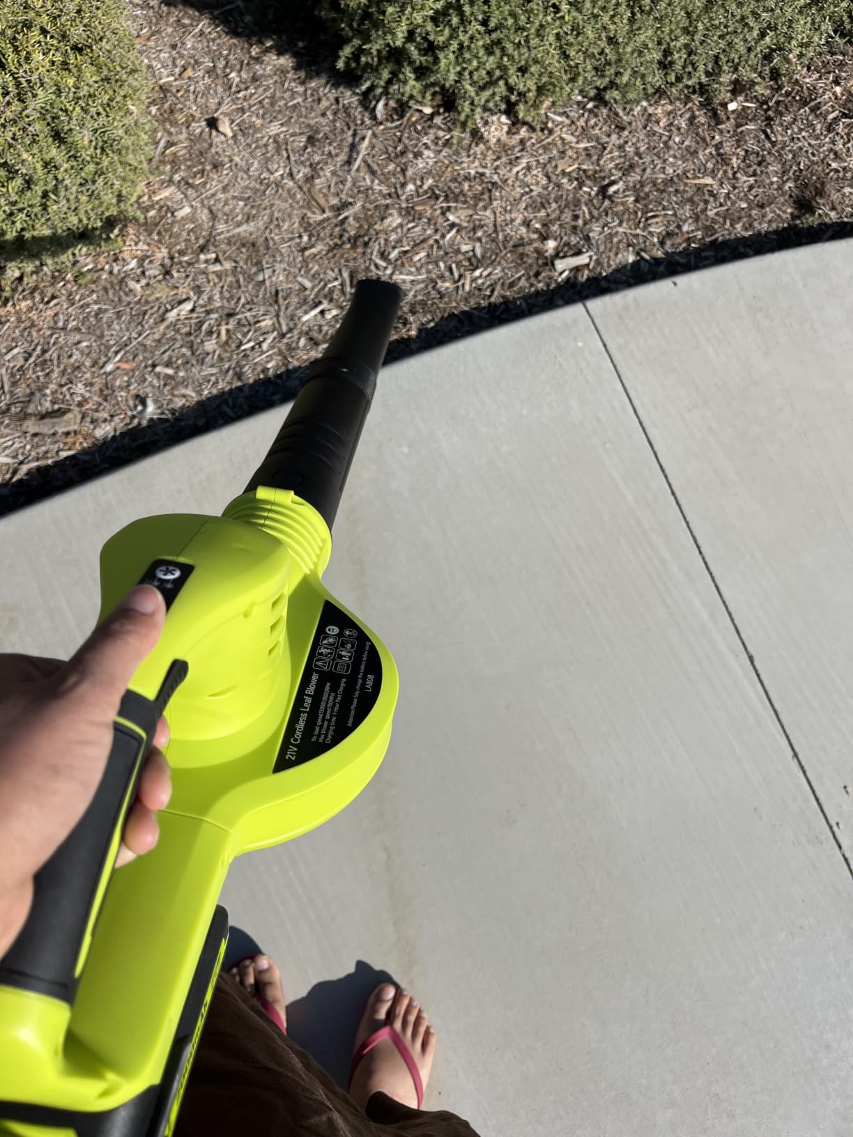 Leaf Blower Cordless 21V Electric with 2 Batteries and Charger Lightweight customer photo 2