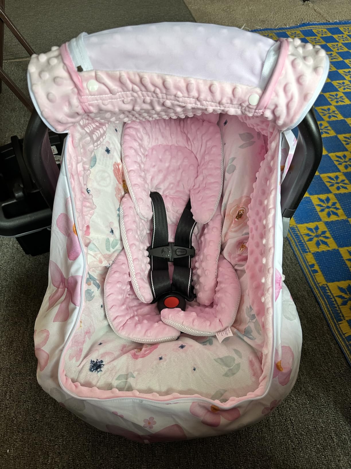 Baby Trend EZ-Lift™ PRO Infant Car Seat, Dash Rose – Lightweight Premium Carry, Plush Infant Cushioning, Adjustable Harness Support customer photo 2