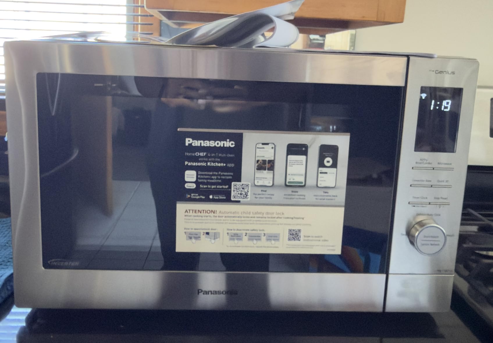 Panasonic HomeChef 4-in-1 Countertop Microwave Air Fryer Combo, Time-Saving 20 Presets + App-Linked Recipes, 1000W 1.2 cu ft Inverter Multi Oven & Convection Tech – NN-CV87QS Stainless Steel customer photo 1