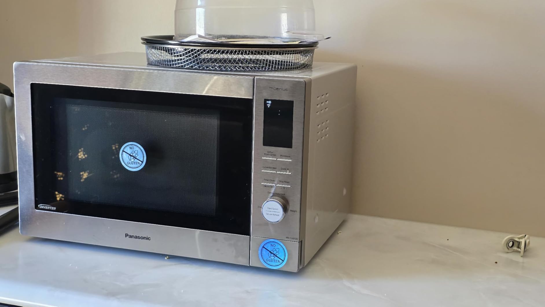 Panasonic HomeChef 4-in-1 Countertop Microwave Air Fryer Combo, Time-Saving 20 Presets + App-Linked Recipes, 1000W 1.2 cu ft Inverter Multi Oven & Convection Tech – NN-CV87QS Stainless Steel customer photo 2