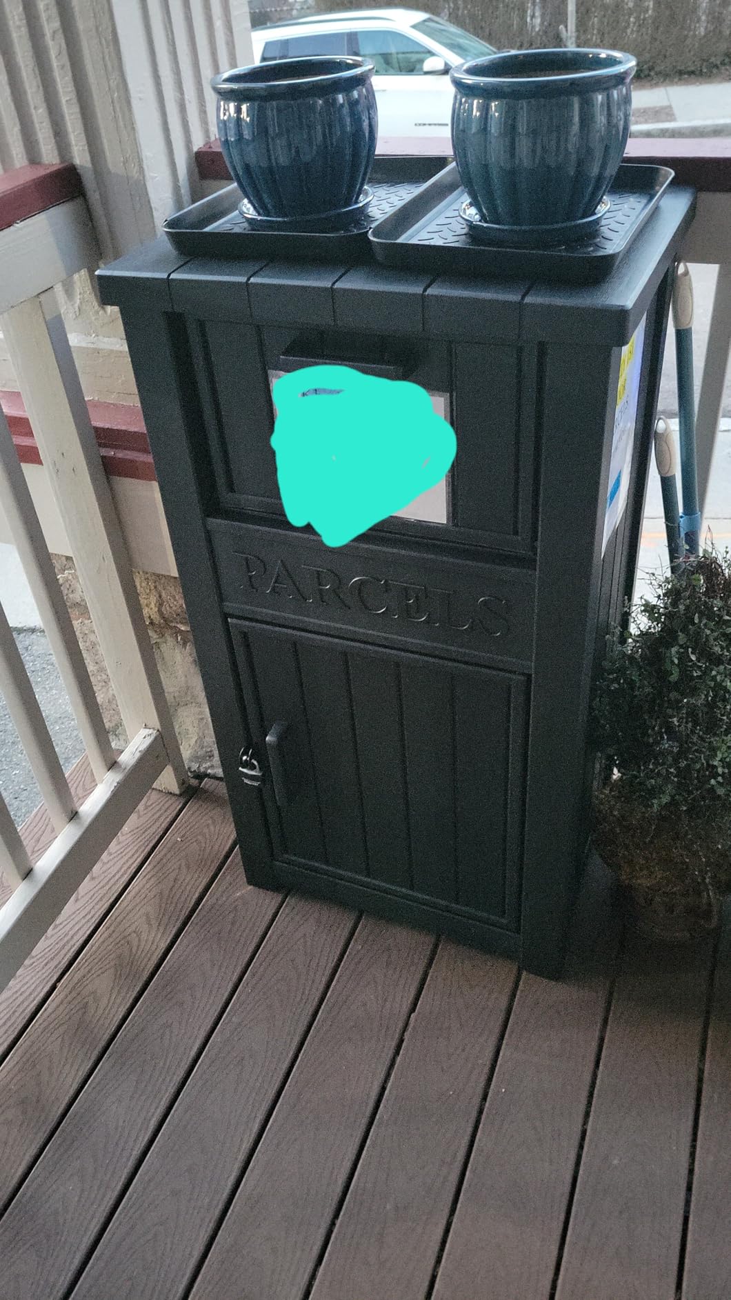 Package Delivery Box for Outside, Large Parcel Drop Box with Lockable Secure, Waterproof and Anti-Theft Storage for Porch, Curbside, House (Grey) customer photo 1