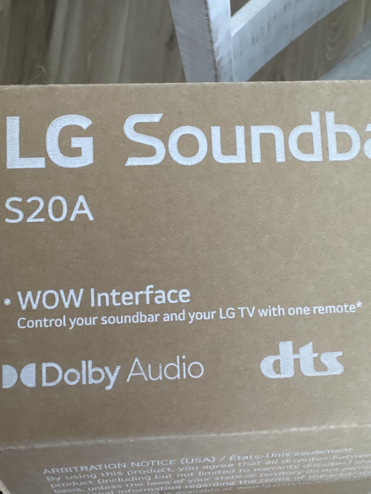 LG S20A 2.0 ch. Soundbar, Dolby Digital, TV Synergy, Wow Interface, DTS Digital Surround customer photo 2