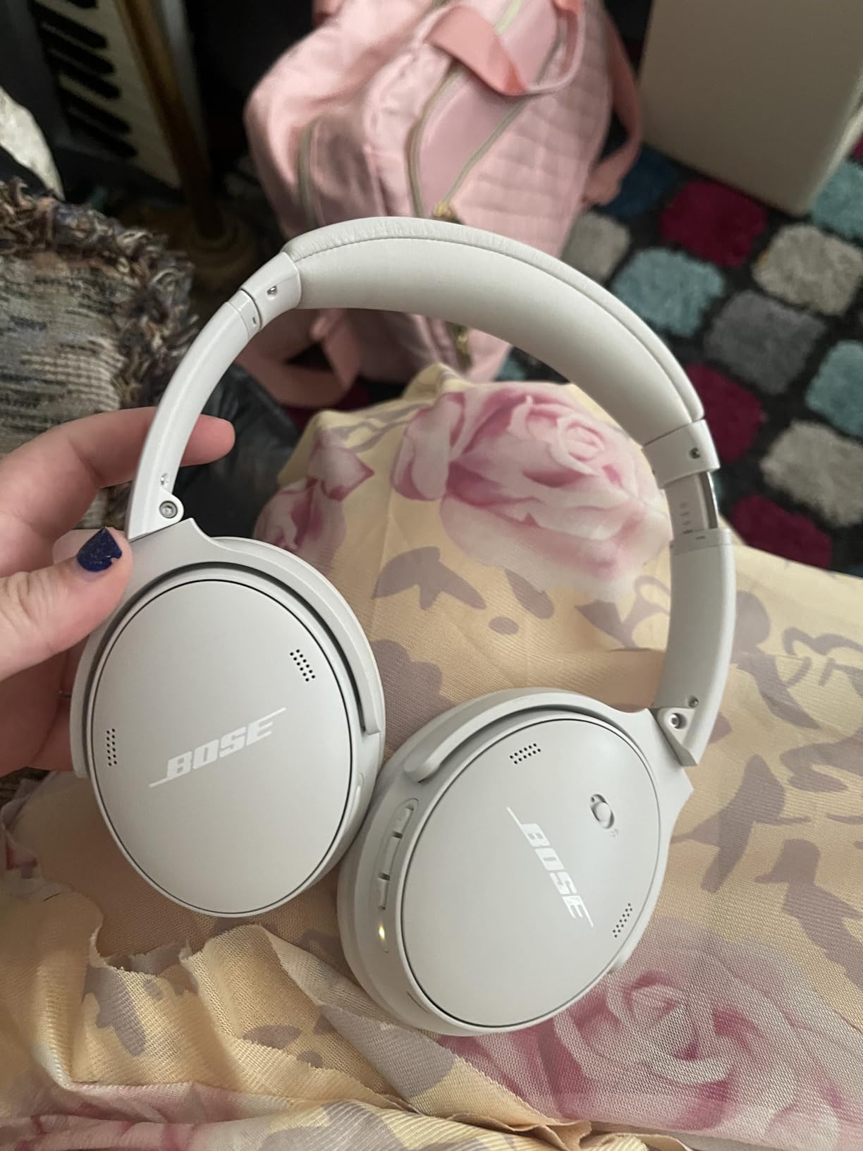 Bose QuietComfort Headphones - Wireless Bluetooth Headphones, Active Over Ear Noise Cancelling and Mic, USB-C Charging, Deep Bass, Up to 24 Hours of Playtime, Twilight Blue - Limited Edition Color customer photo 1