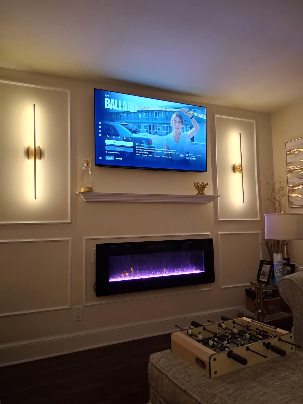3 Set Peel and Stick Wall Molding Kit,Pre Cut Wainscoting Panels,24x32in customer photo 1