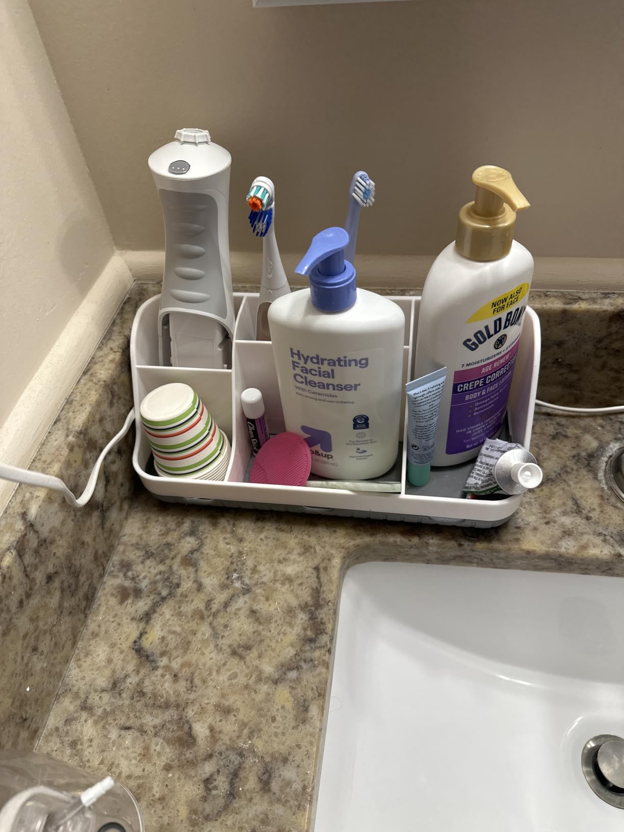 GFWARE Wood Toothbrush Holders for Bathroom Organizer with Drain Holes customer photo 2