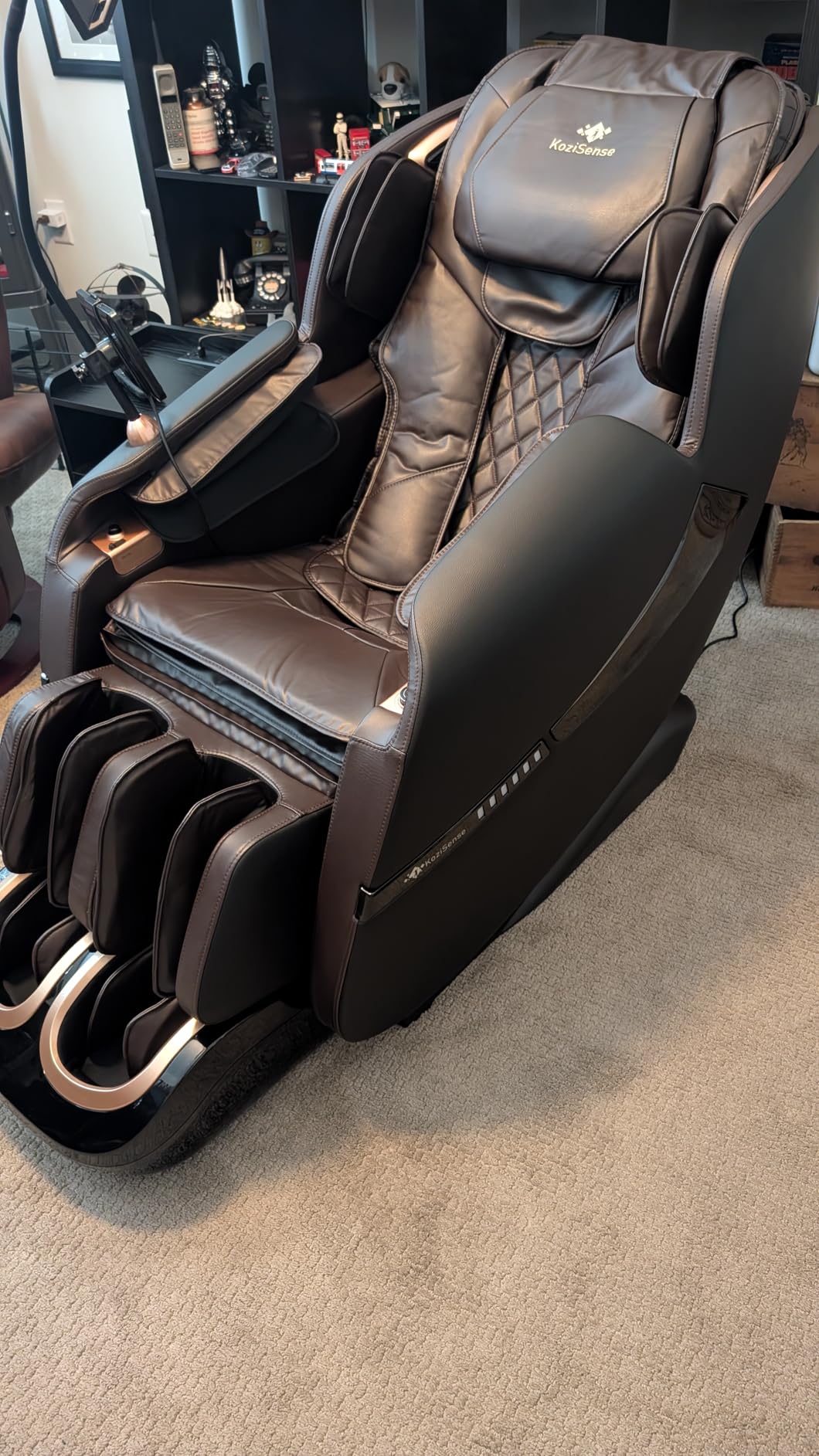 KoziSense A18 Zero Gravity Full Body Massage Chair with Heat | Phone Holder, Bluetooth Speakers, 12 Auto Modes, 6 Manual Modes, Voice Control, Body Scan, Back Chest Calf Heat customer photo 2