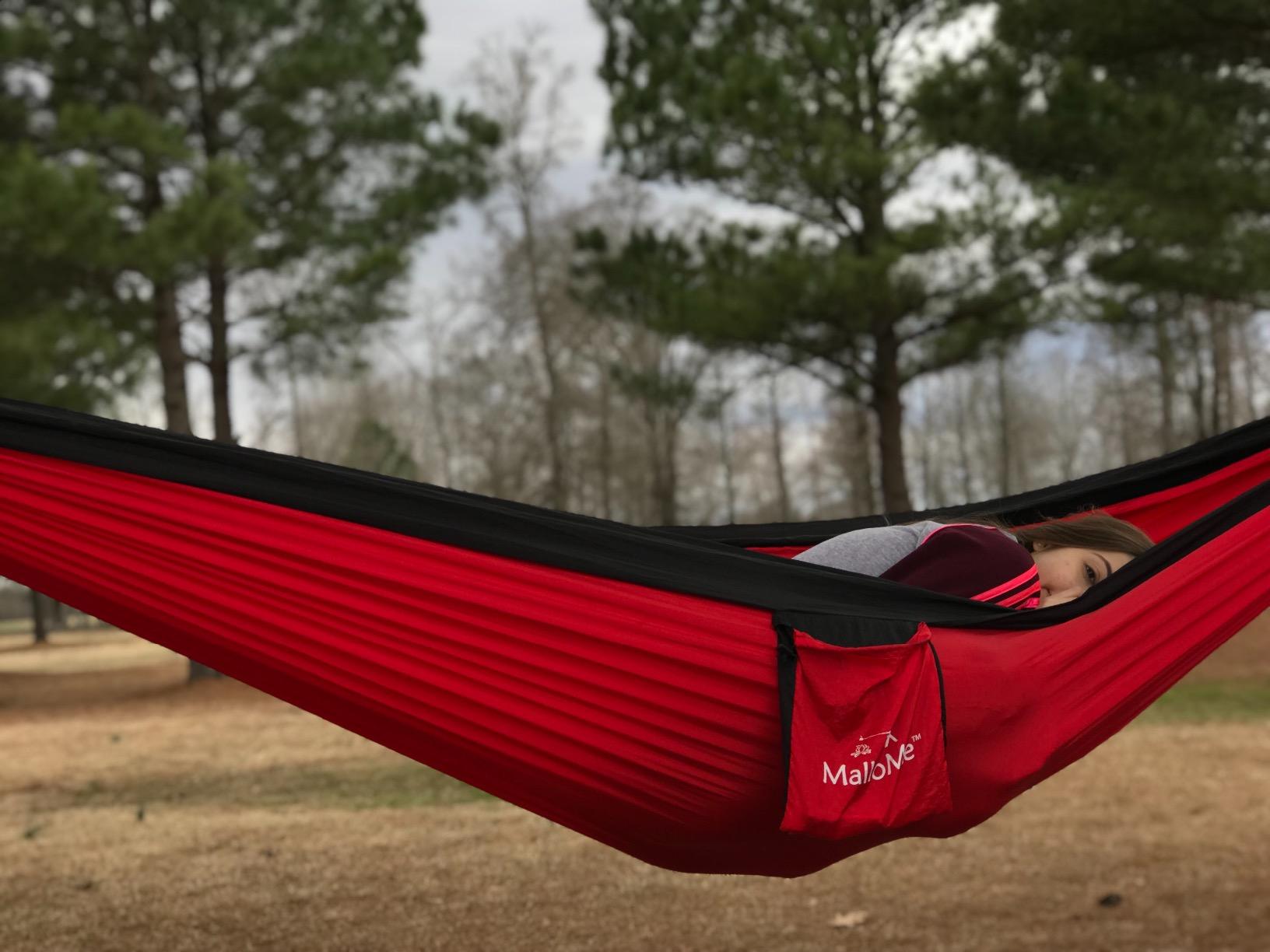 MalloMe Camping Hammock for Adults & Kids - Portable Hammocks for Outside - Hamacas para Adultos Outdoor Single & Double Two 2 Person Hammock - Hamaca/Hamacs/Amacas Heavy Duty Tree Travel Hamock customer photo 2