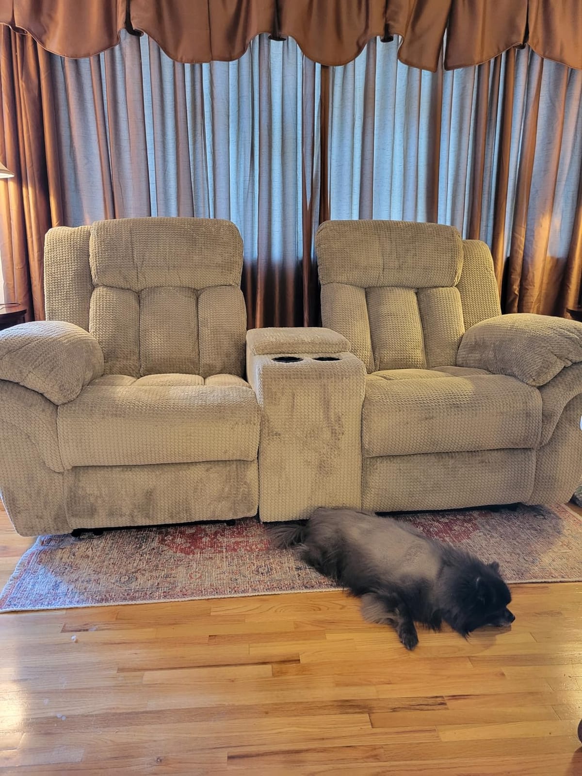 CANMOV Recliner Sofa Set, Oversize Power Lift Recliner Chair, Manual Loveseat and 3-Seat Sofa with Overstuffed Armrest for Living Room,Bedroom Furniture,Office,1+2+3 Seat Light Brown customer photo 2