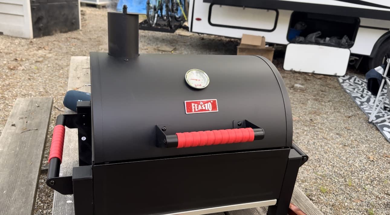 Feasto Heavy-Duty 30-Inch Charcoal Grill with Offset Smoker Grill customer photo 2