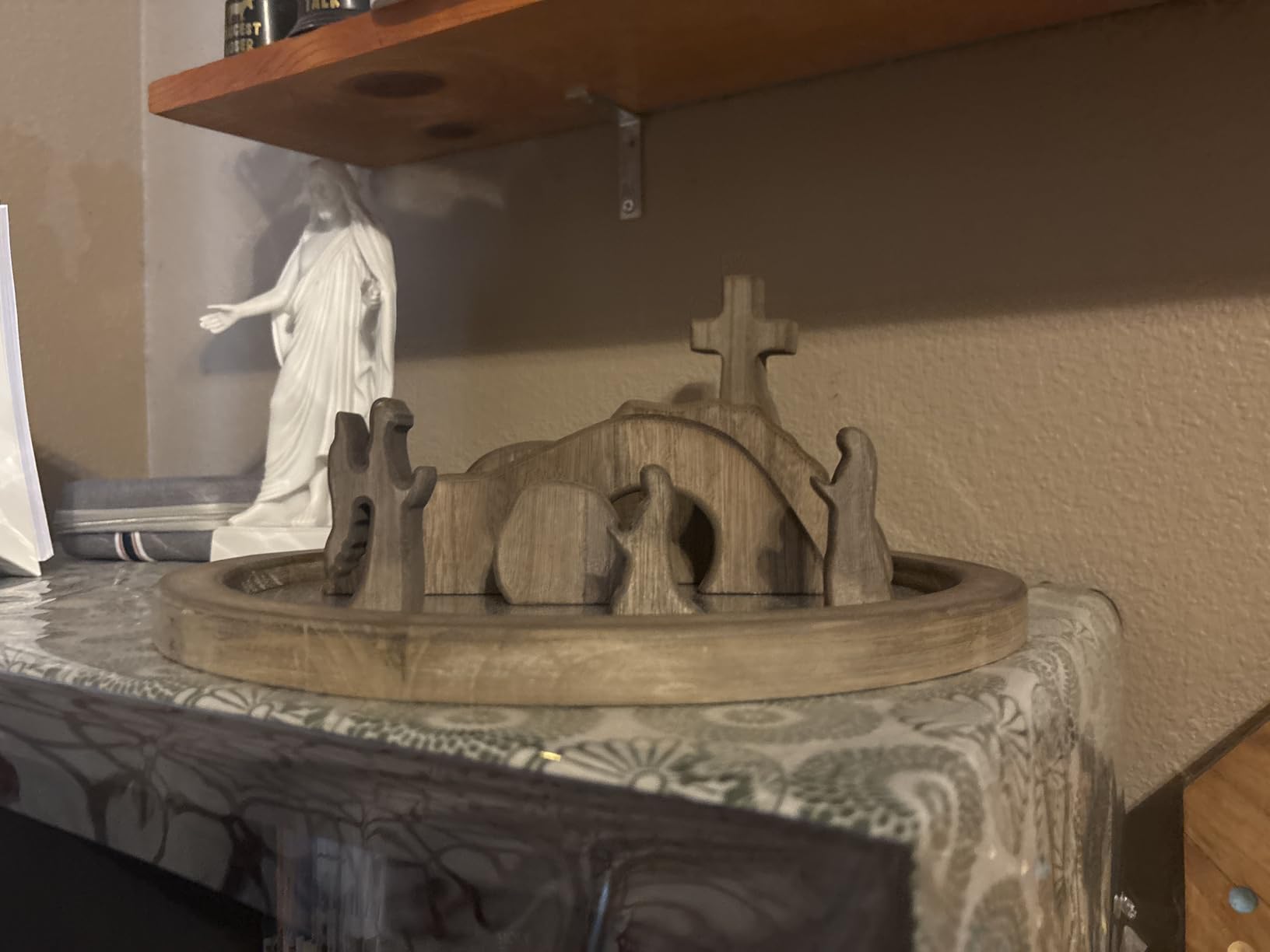 FESTGLOX Wooden Nativity Set Indoor, 13Pcs Small Christmas Nativity Scene customer photo 1