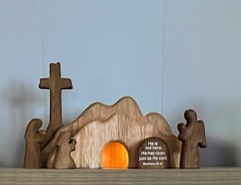 FESTGLOX Wooden Nativity Set Indoor, 13Pcs Small Christmas Nativity Scene customer photo 2