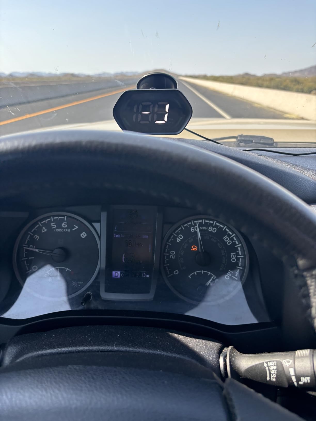 Universal GPS Speedometer HUD for Cars - 2025 New Head Up Display with MPH/KMH, Overspeed Alarm, Fatigue Alert, Large LED Font, Plug & Play USB, Auto Brightness - Fits All Vehicles (Green) customer photo 1