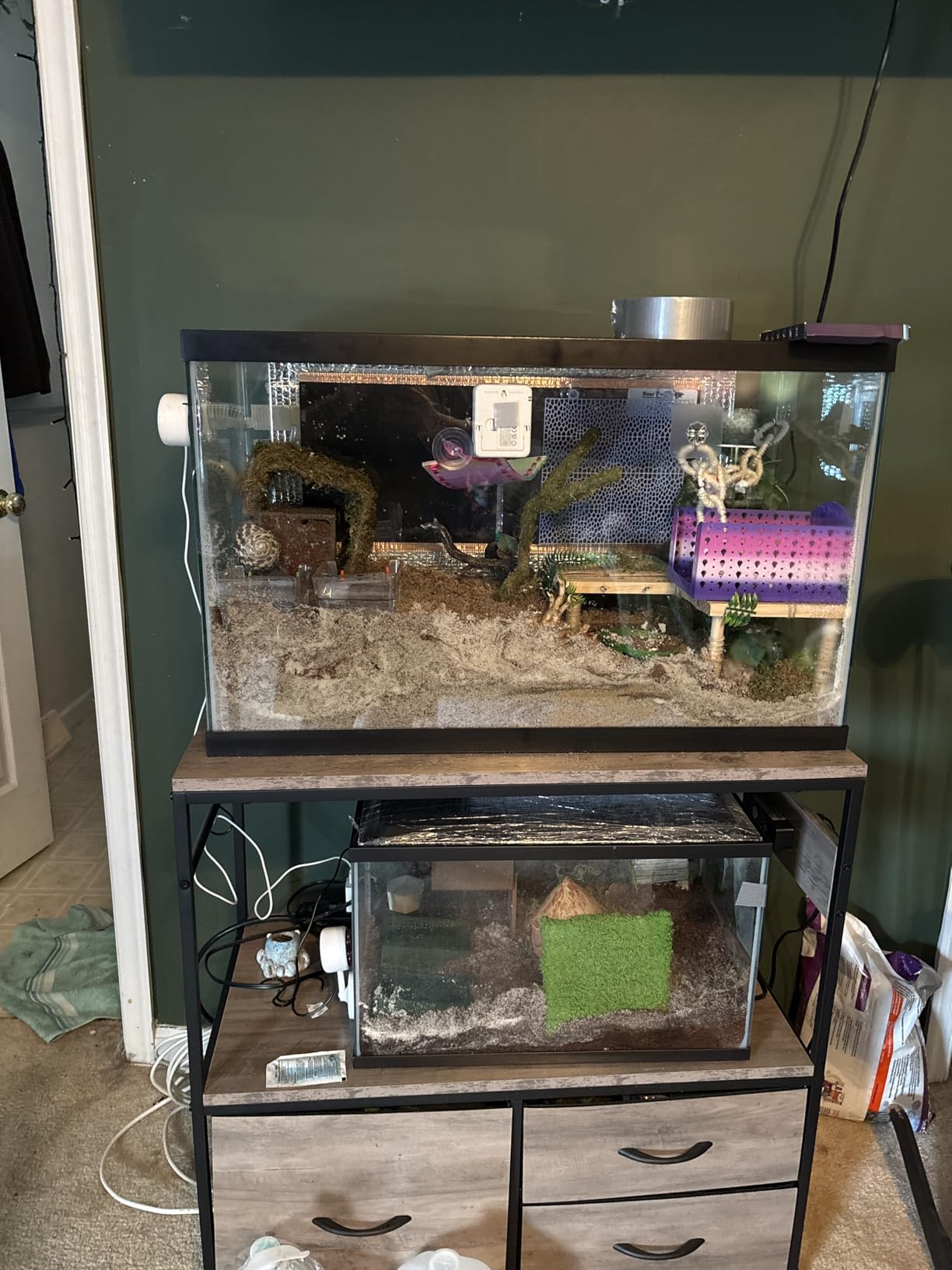 Heybly 20-29 Gal Fish Tank Stand with Drawer, Power Outlet,330lbs HAS001BK customer photo 2
