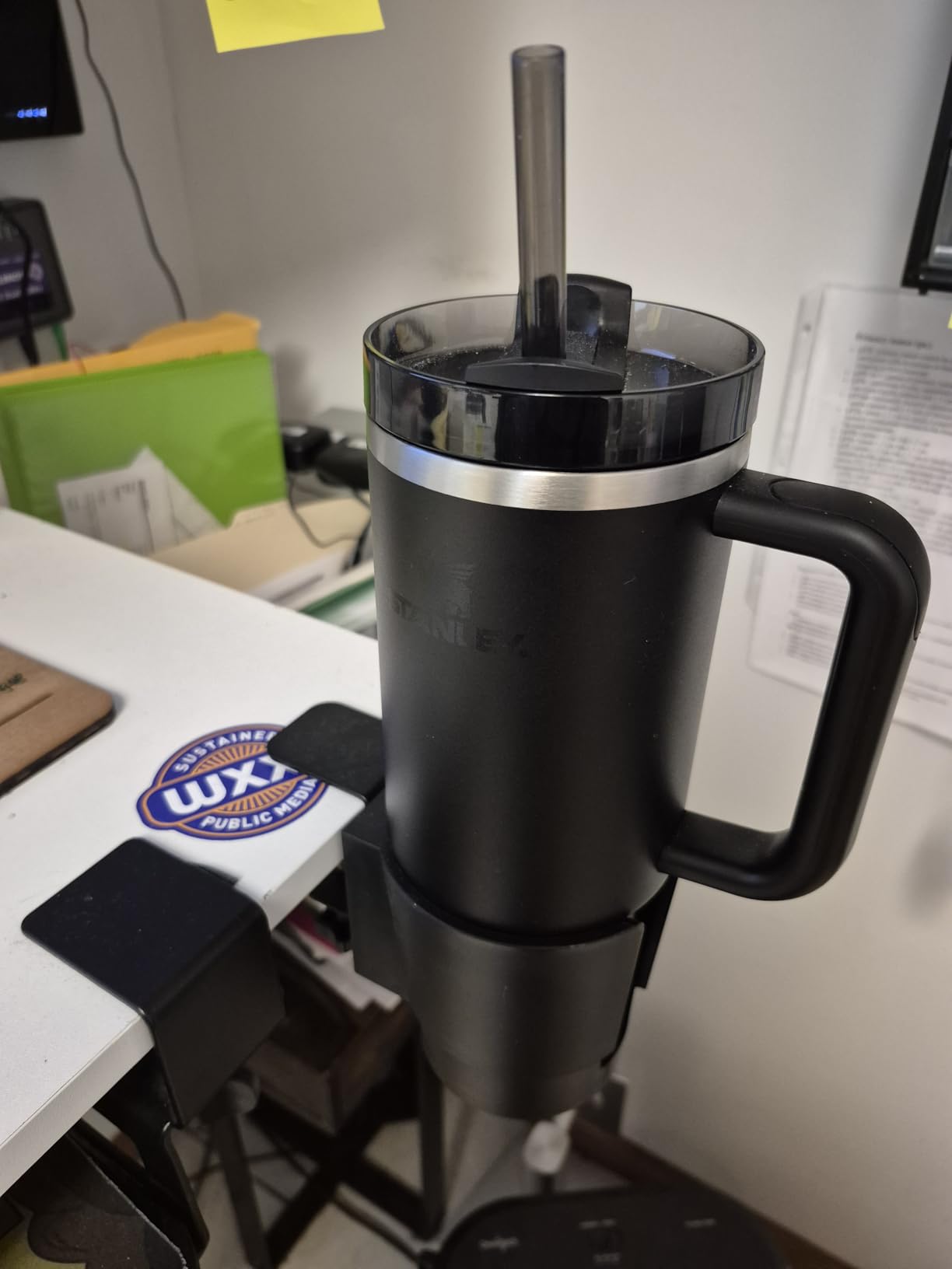 Universal Large Desk Cup Holder Clamp on, Heavy Duty Plastic Drink Holder customer photo 2