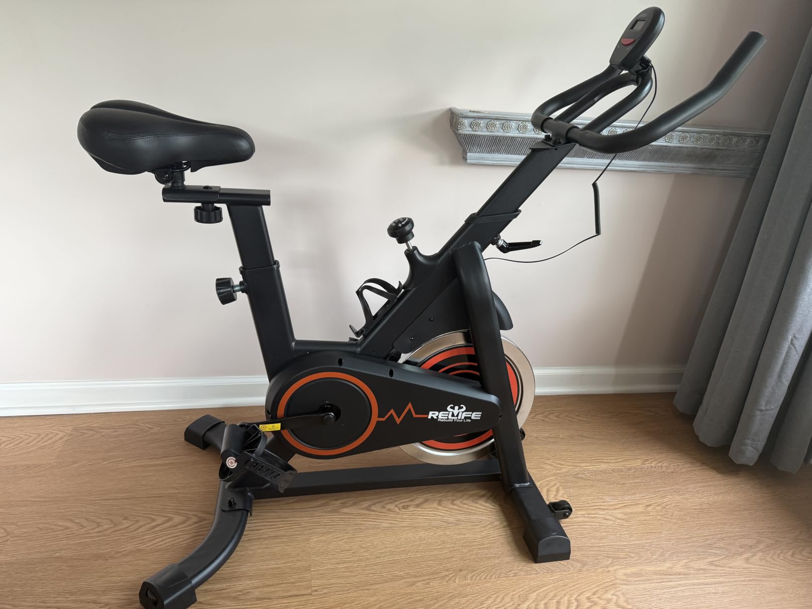 RELIFE REBUILD YOUR LIFE Exercise Bike, Friction Stationary Bike for Home customer photo 1