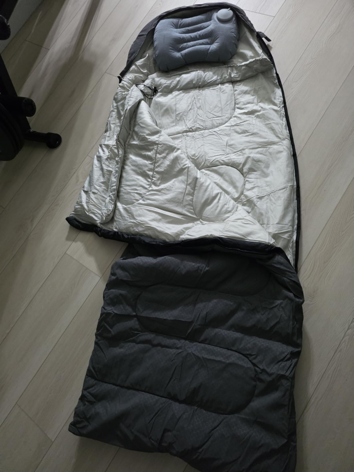 Camping Sleeping Bag for Adults 3-4 Season, Cold Weather Rated Sleeping Bag Waterproof Windproof with Inflatable Pillow, Breathable Foot Zipper, Soft Brushed Fabric, Portable for Outdoor Hiking Travel customer photo 2