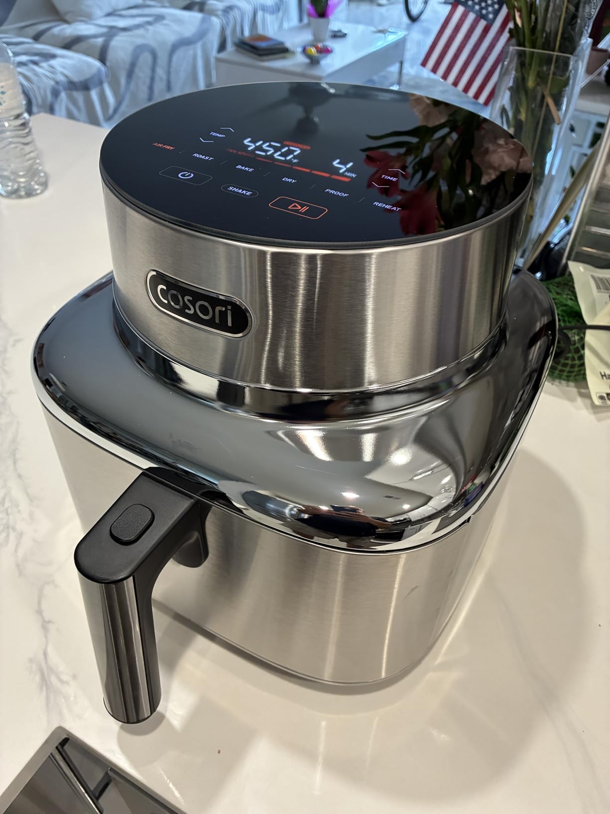 Cosori Iconic Stainless Steel Air Fryer, 6.5Qt, PFAS Free Ceramic Coating customer photo 2