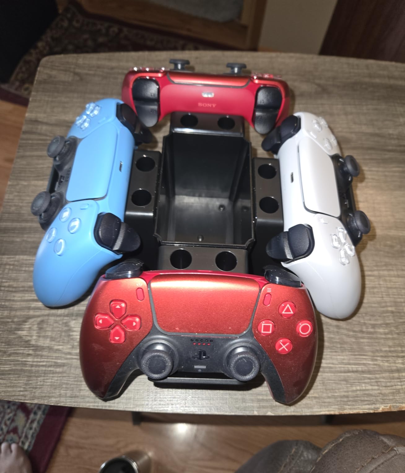 KDD Controller Organizer for Desktop - 360°Rotatable Controller Holder with Storage Box - Universal Stand for 4 Controllers, Desk Organizer for Switch Remote Control Pen Gamer Accessories customer photo 1